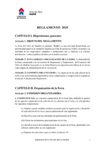 Reglamento Feria Libro Madrid 2020